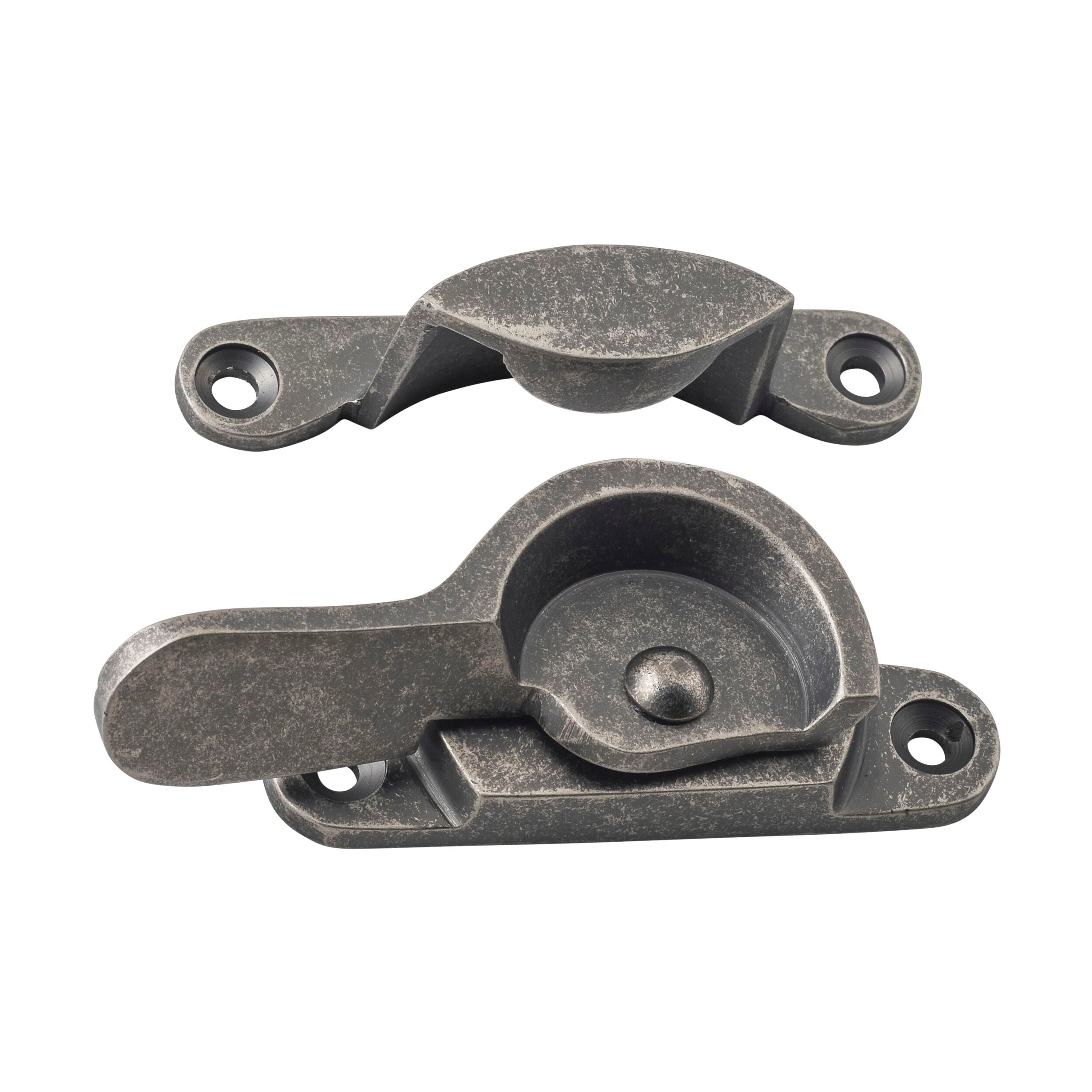 6408 Sash Fastener Narrow Rumbled Nickel 2.72
