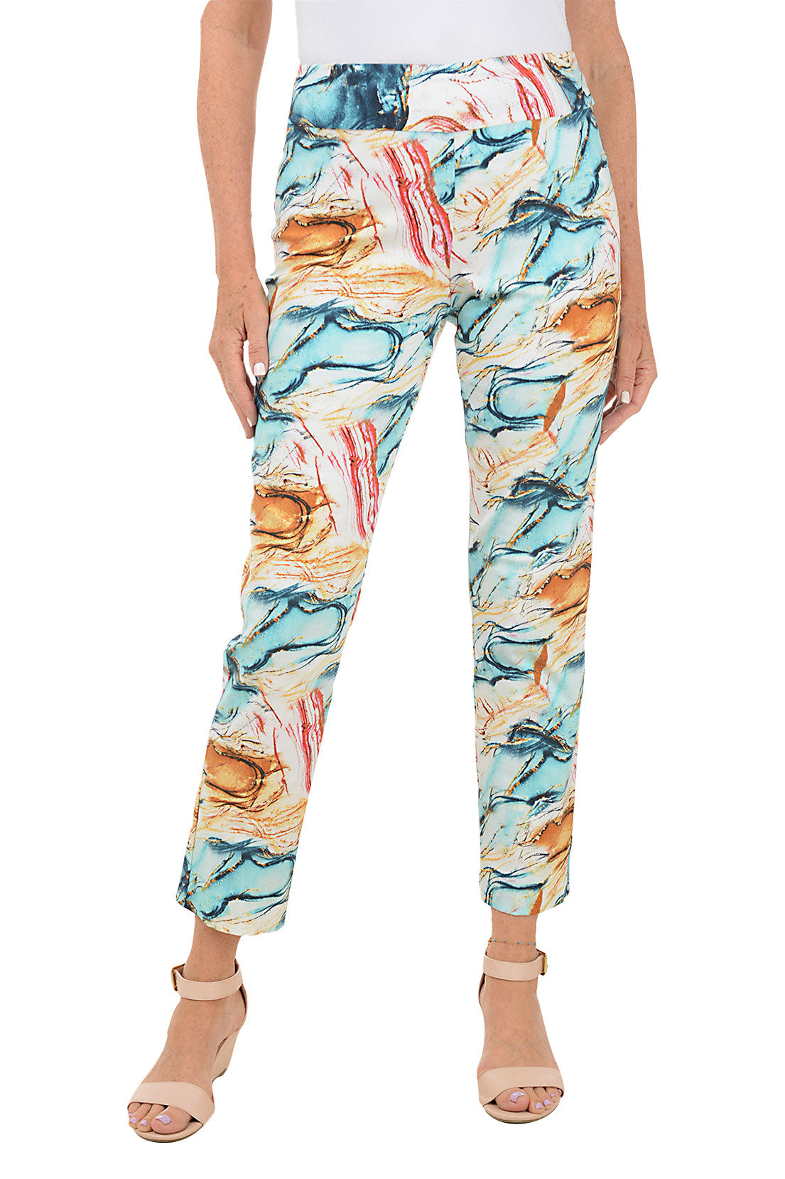 Aqua Splash Women's Pull On Ankle Pants - Lightweight Stretchy Casual Joggers for Yoga, Lounge & Travel