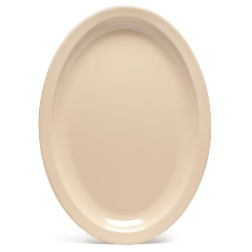 SPOP610T Supermel 10 x 6 3/4 Inch Oval Platter - Set of 12 Durable Melamine Serving Trays for Parties, Catering & Outdoor Dining