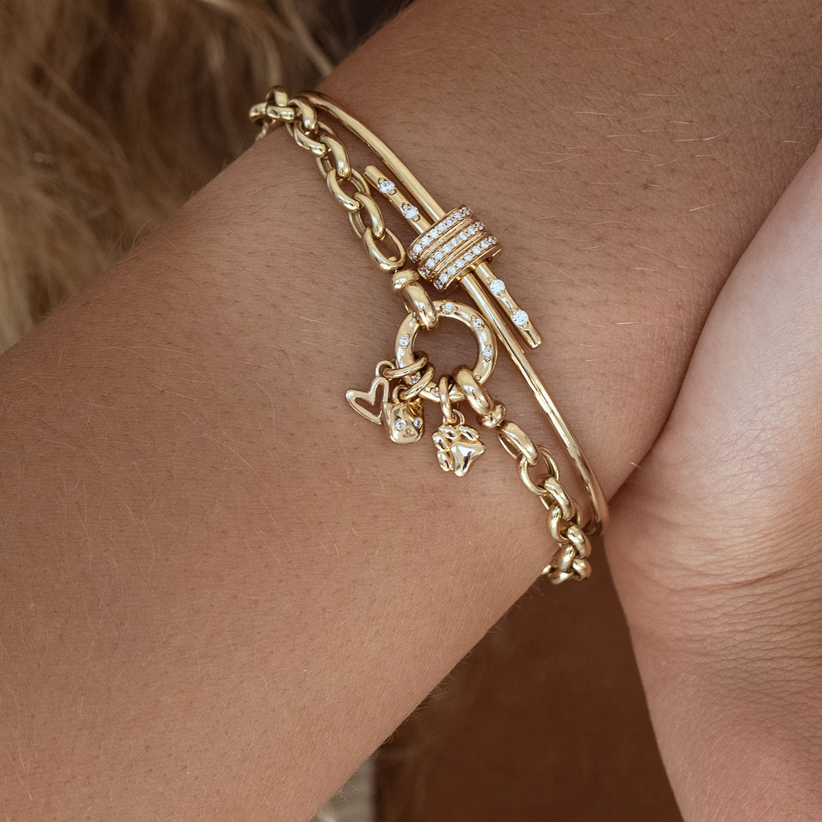 Petite Aria Bracelet - Dainty Gold Plated Charm Bracelet for Women - Perfect for Everyday Wear, Gifts & Special Occasions