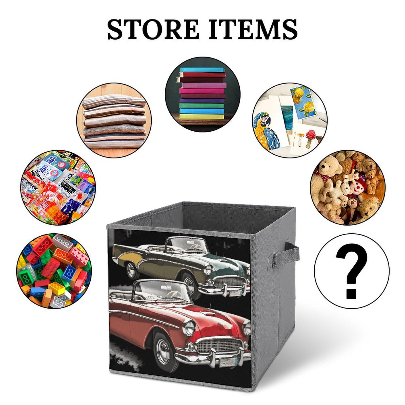 2-Pack Collapsible Fabric Storage Bins with Handles - Foldable Organizer Baskets for Clothes, Toys & Home Organization | Perfect for Closet, Nursery & Laundry Room Storage