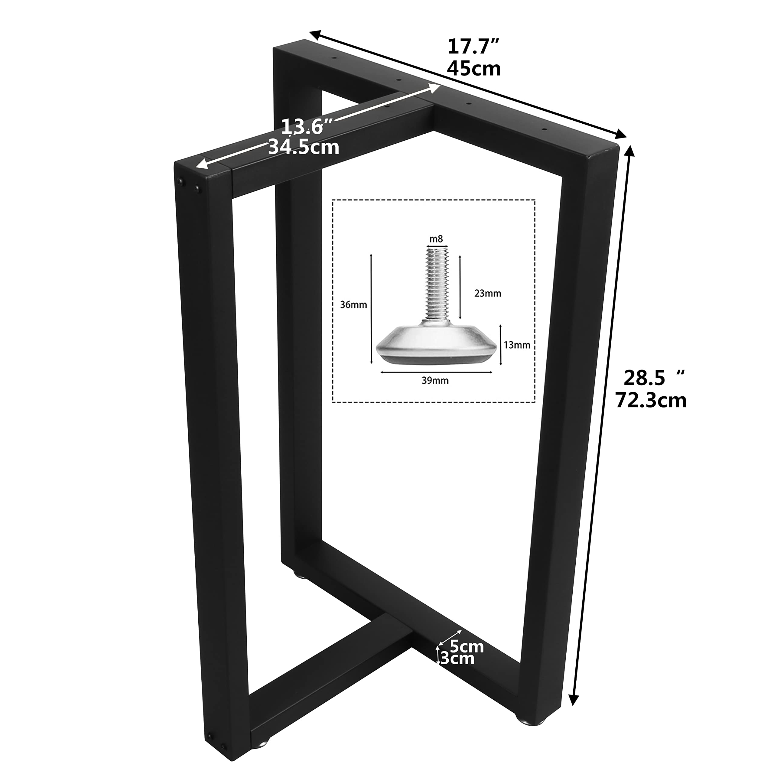 Heavy Duty Metal Table Legs - 28