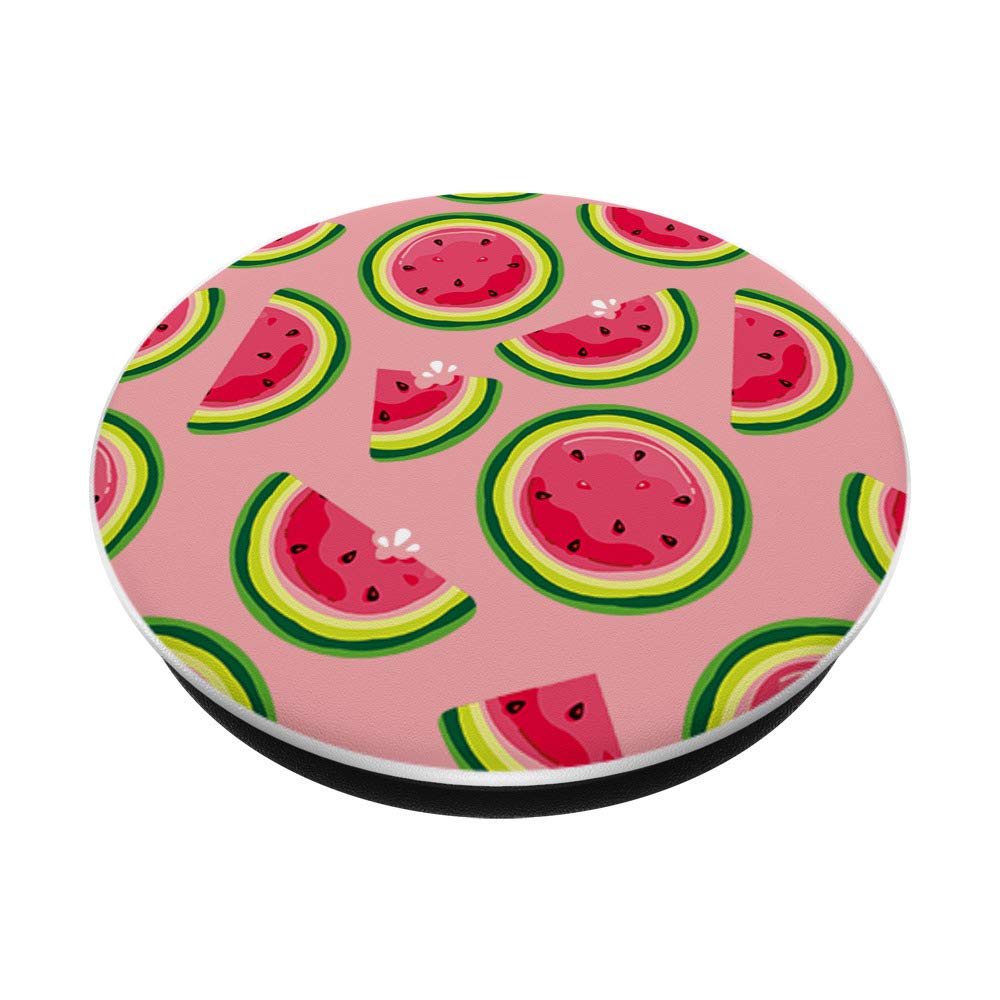 Sweet Tropical Fruit Watermelon Summer Pattern PopSockets PopGrip - Swappable Phone Grip for iPhone, Samsung & Tablets - Perfect for Summer Beach Trips, Pool Parties & Outdoor Adventures