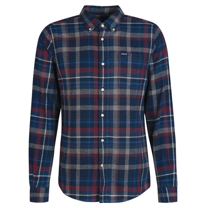 BARBOUR Earlwick Tailored Cotton Shirt for Men - Classic Navy Blue Button Down Casual Shirt | Perfect for Office, Outdoor & Smart Casual Wear