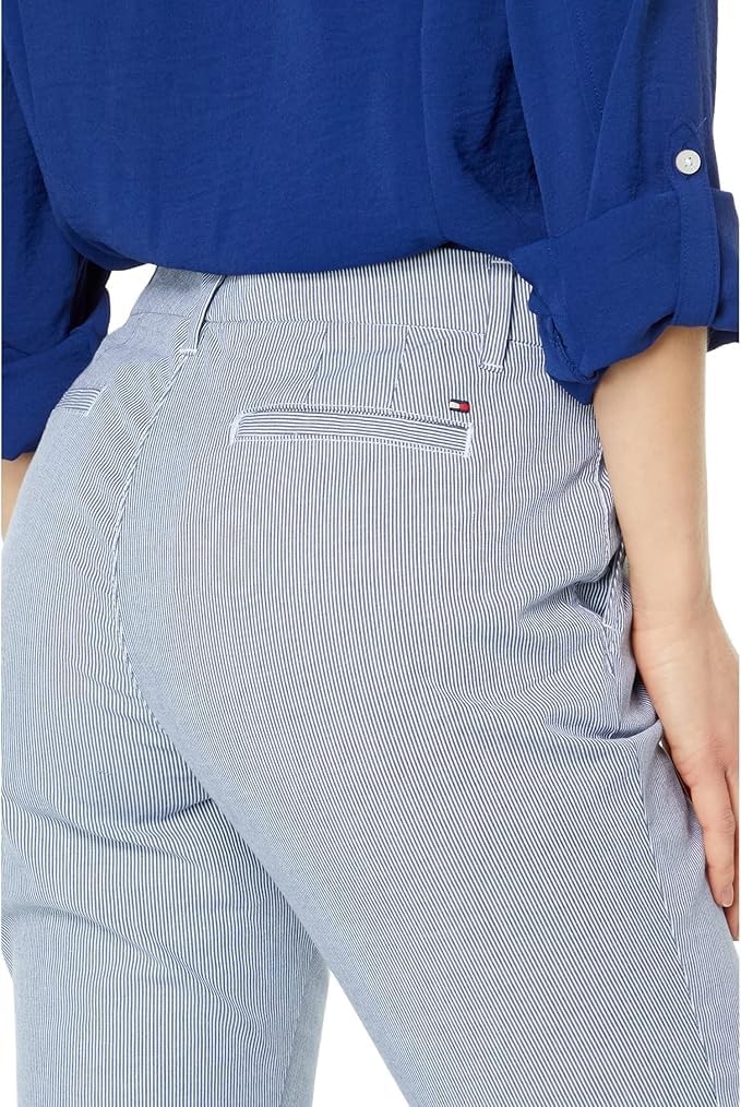 Tommy Hilfiger Women's Hampton Chino Pants - Lightweight Relaxed Fit Casual Pants for Work, Travel & Everyday Wear | Comfortable Stretch Fabric