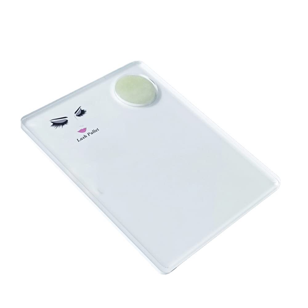 Professional Acrylic Eyelash Extension Tray - White False Eyelash Organizer with Jade Stone Design for Lash Artists | Perfect for Salon, Spa & Home Lash Application