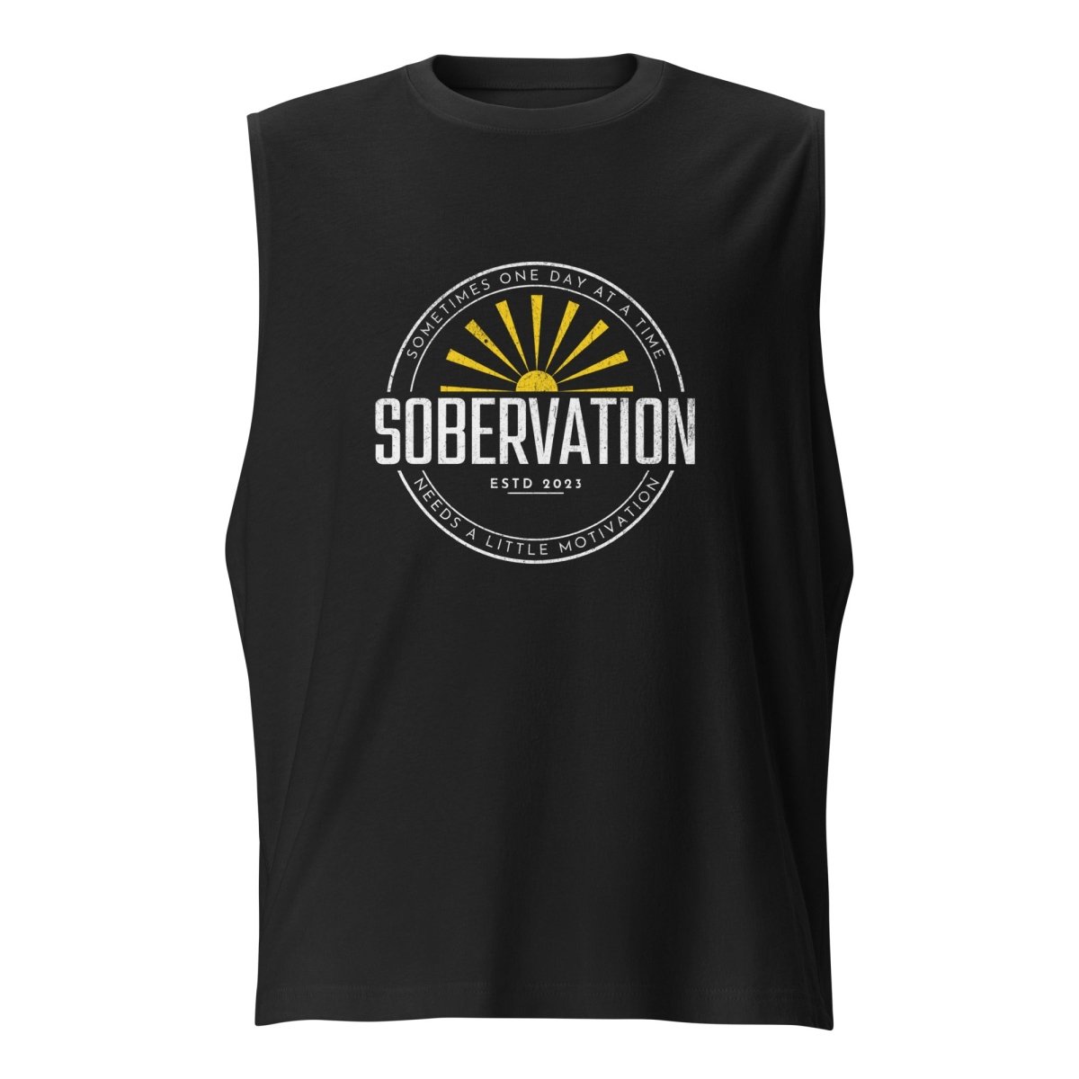 Sobervation Men's Muscle Shirt - Workout Tank Top for Gym, Running & Fitness - Breathable Quick-Dry Athletic Shirts for Active Lifestyle