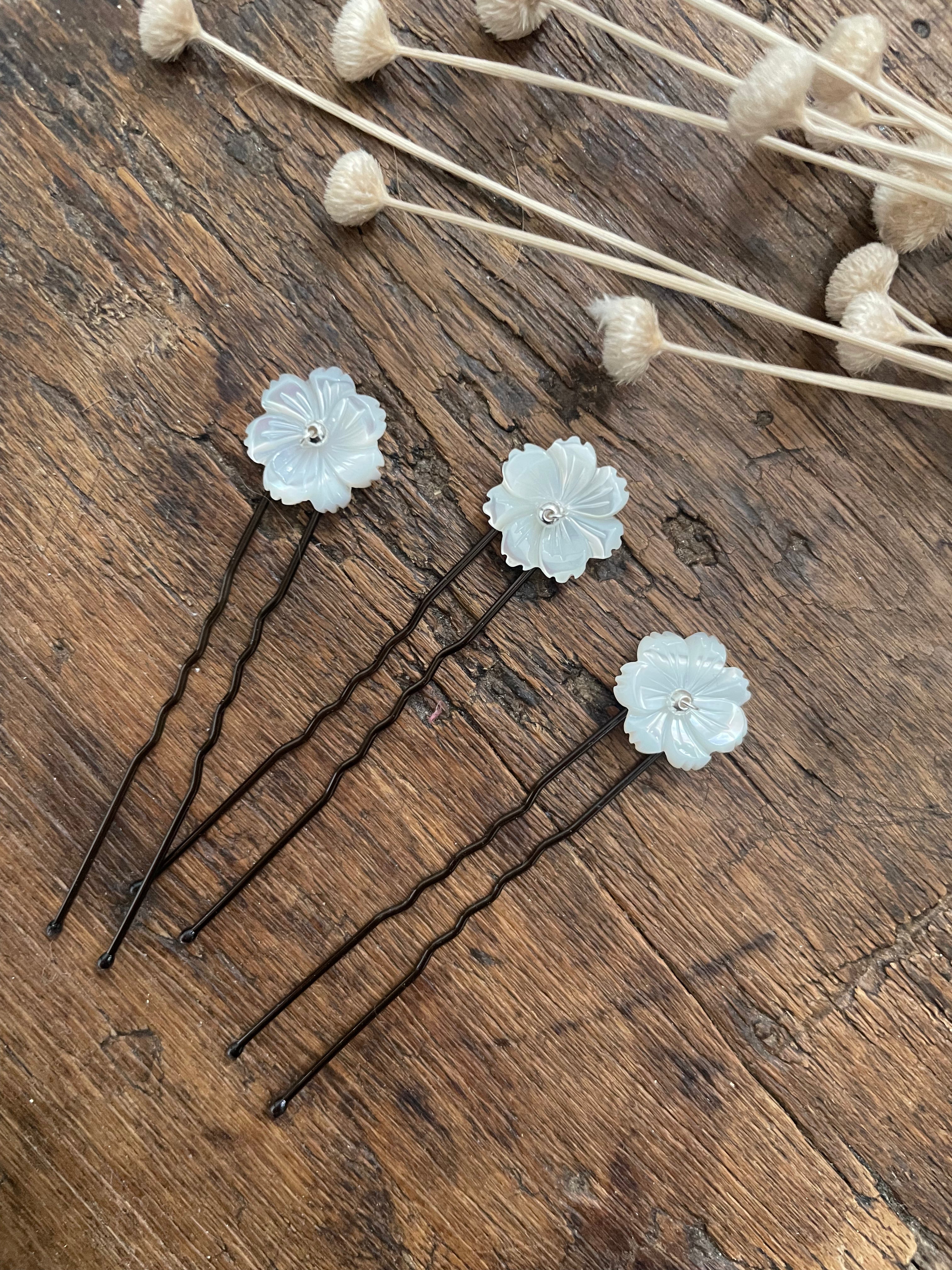 Boho Flower Hair Clips for Women - Floral Hair Accessories for Weddings, Parties & Everyday Style | Minna Hairpins