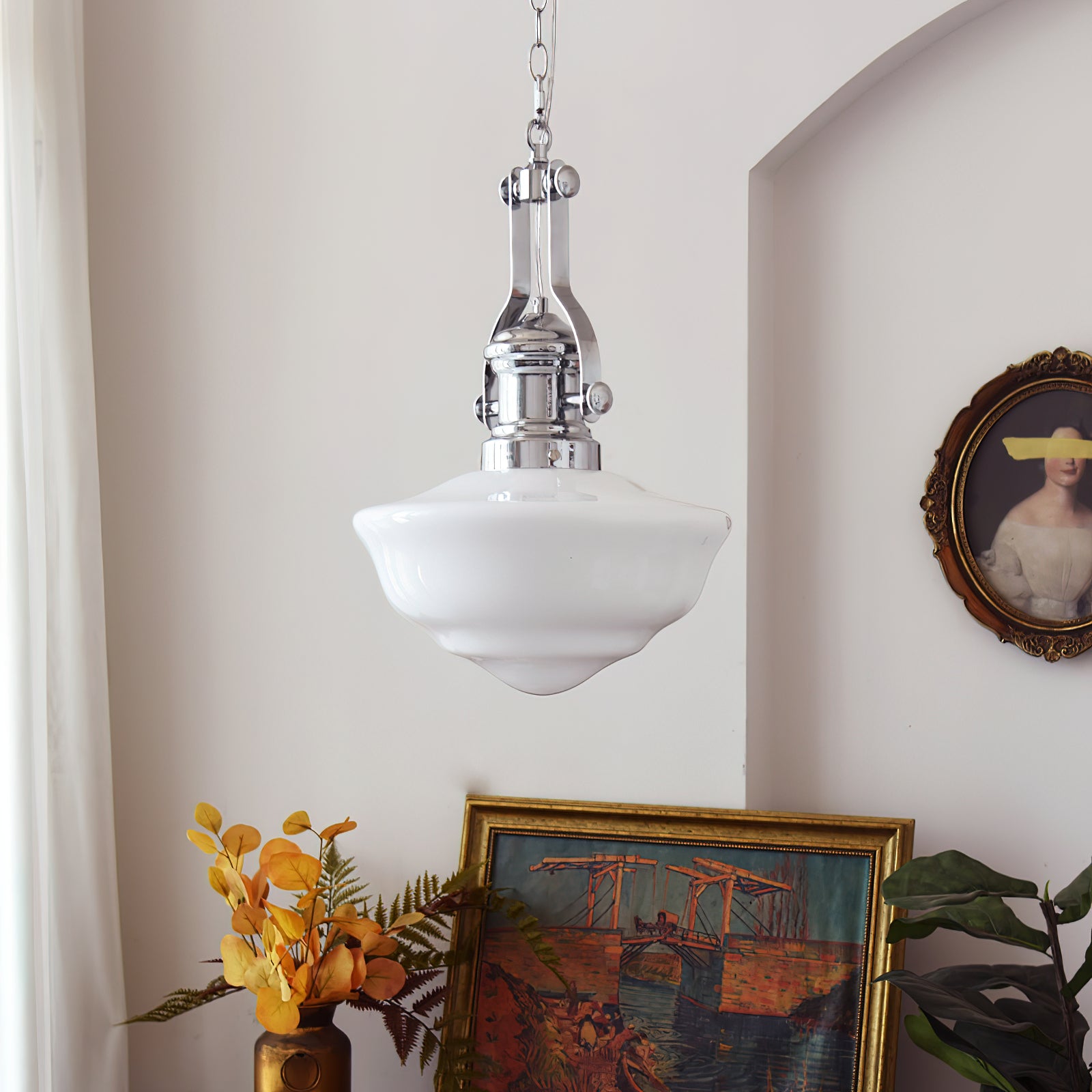 Nordic Simple Glass Pendant Light - Modern Minimalist Hanging Lamp for Living Room, Bedroom, Dining Room & Kitchen Decor