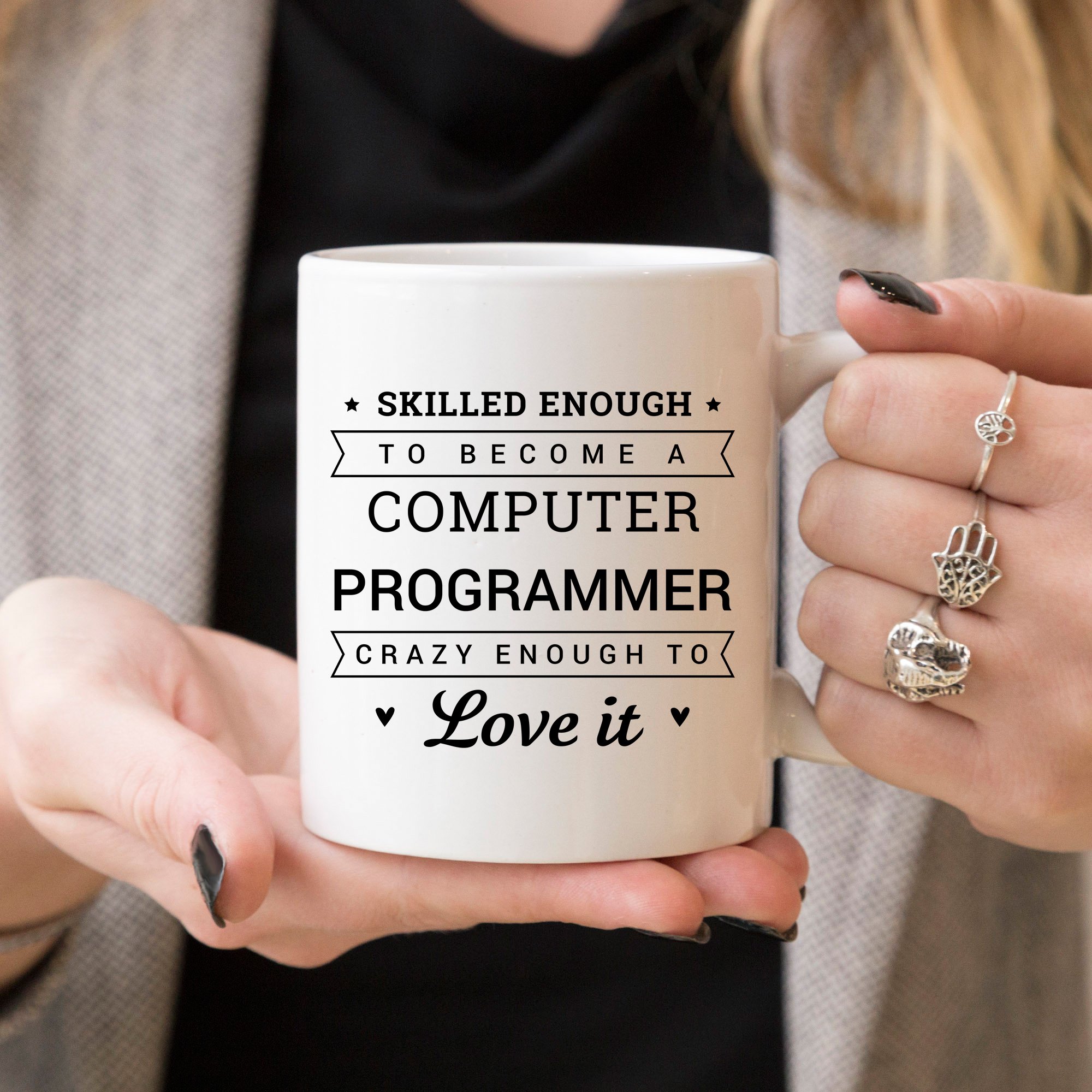 Funny Computer Programmer Coffee Mug - 11oz Ceramic Cup with Humorous Coding Quotes - Perfect Gift for Software Developers, Engineers & Tech Nerds - Great for Office, Home or Coding Marathons