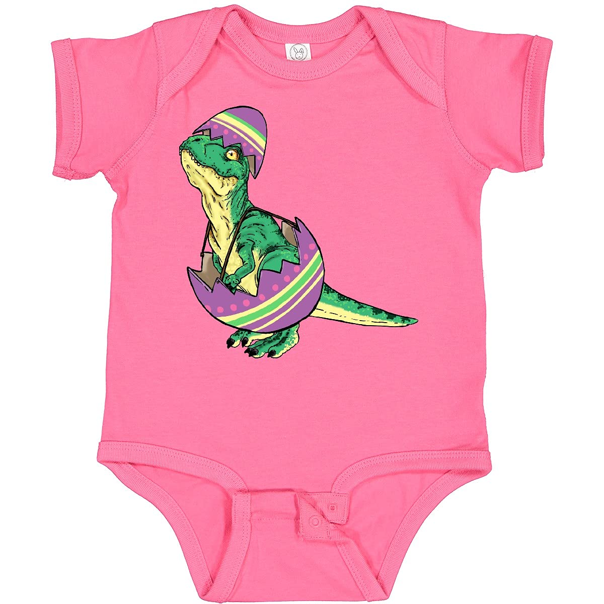 Inktastic Easter Baby T-Rex in Easter Egg Cute Dinosaur Bodysuit - Perfect for Easter Outfits, Baby Photoshoots & Holiday Gifts