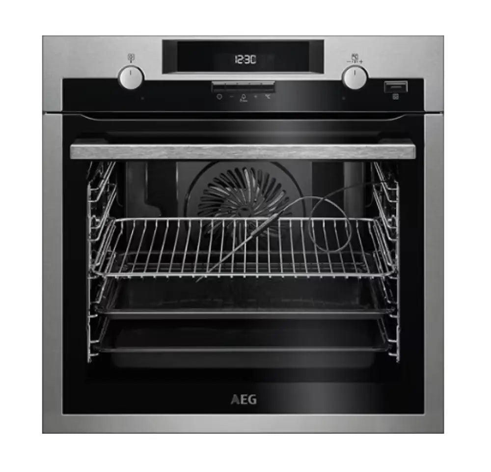 AEG BPE556120M 60cm SteamBake Pyroluxe Oven - Professional Self-Cleaning Built-In Oven for Home Baking, Roasting & Steam Cooking | Perfect for Kitchens, Restaurants & Bakeries
