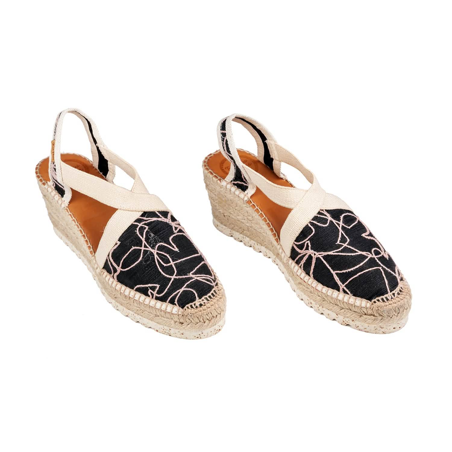 Women's Embroidered Wedge Espadrille Shoes - Terra TA - Comfortable Summer Sandals for Beach, Vacation & Casual Outings