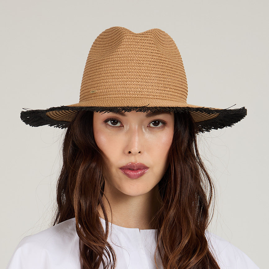 Courtney Braid Packable Fedora Hat for Women - Stylish & Foldable Sun Hat for Travel, Beach, and Outdoor Activities