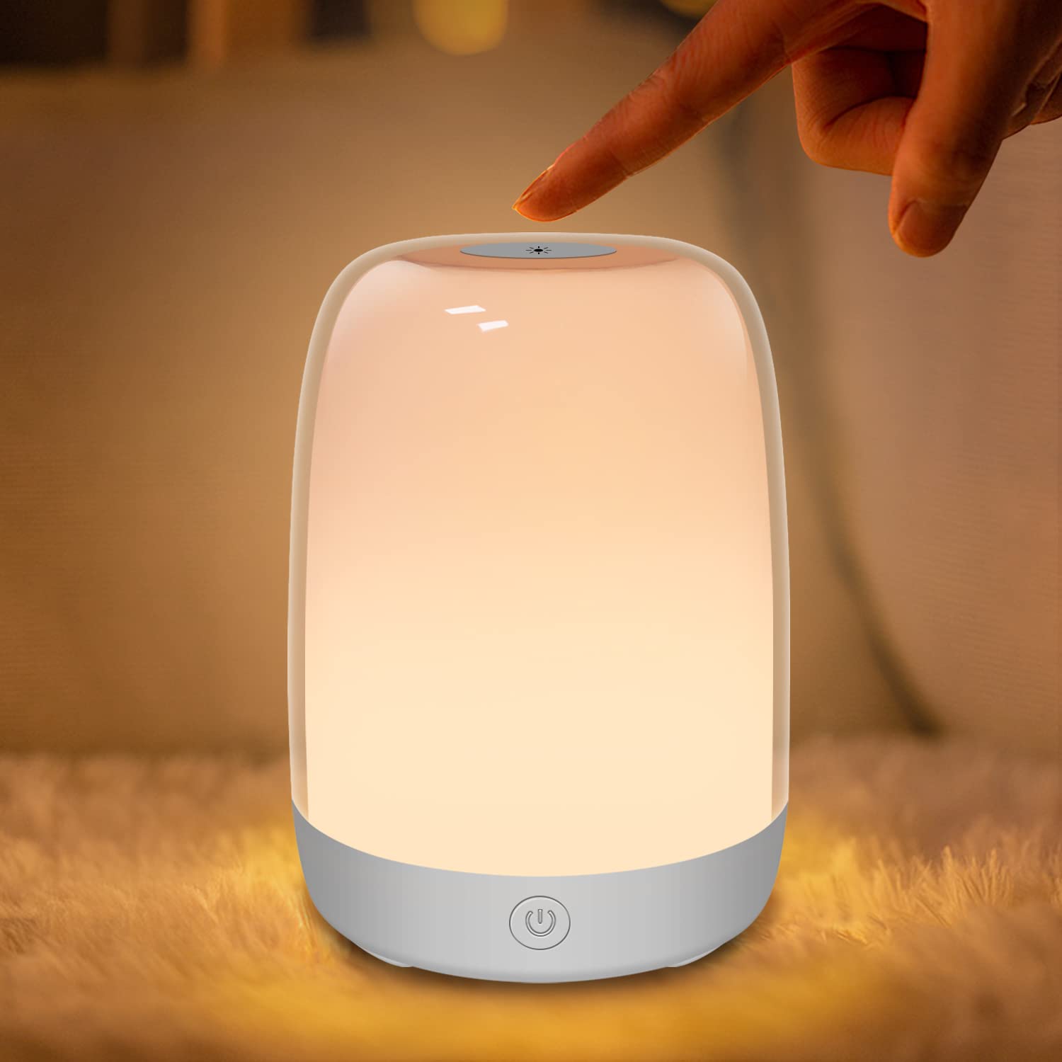 Dremkit Nursery Night Light for Kids & Babies - Dimmable Warm LED Night Light with 5 Color Changing Modes, USB Rechargeable Bedside Lamp for Breastfeeding, Toddler Rooms & Nursery Decor | Perfect for Bedtime, Feeding & Comforting Babies