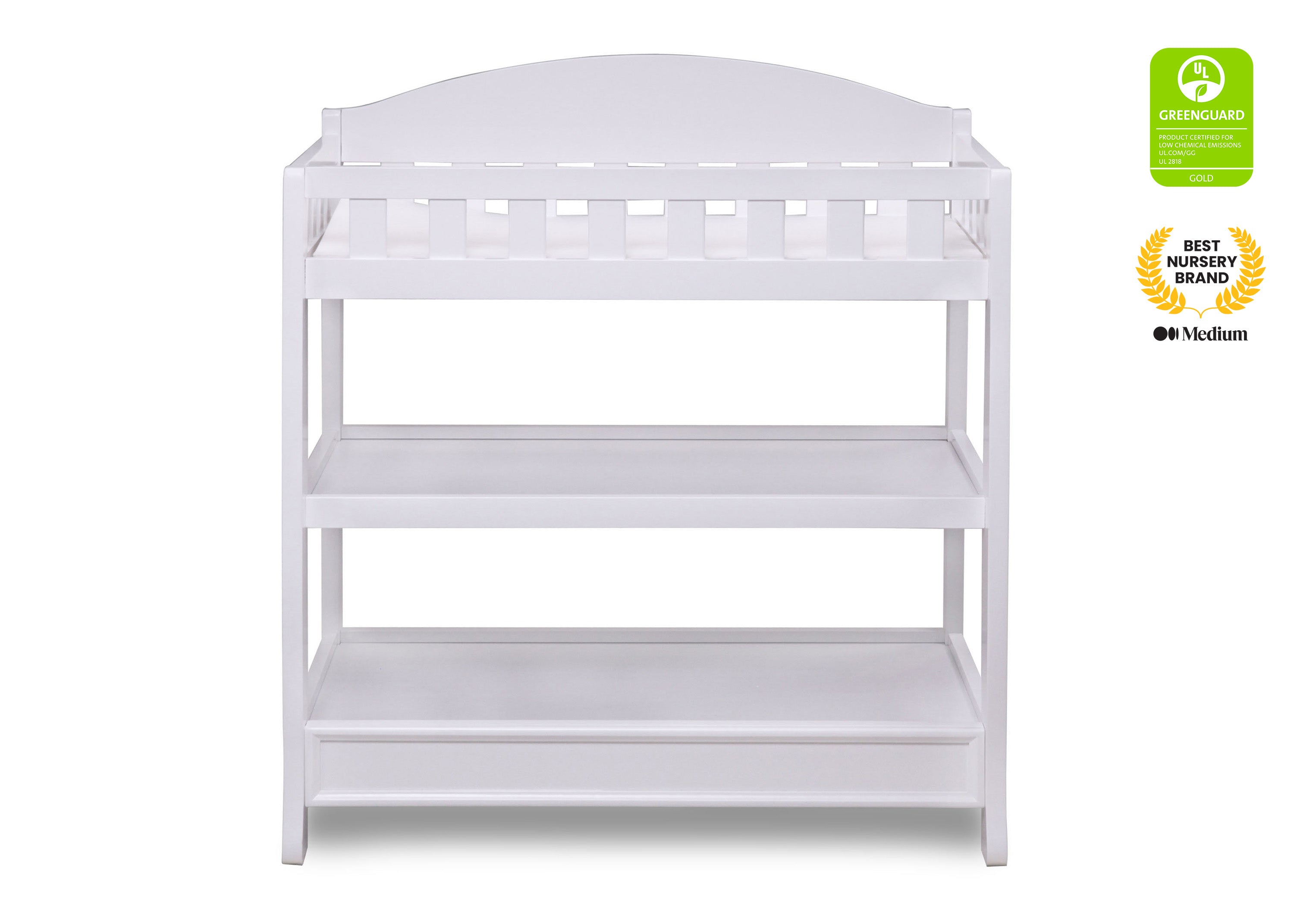 Wilmington Baby Changing Table with Soft Pad - Perfect for Nursery, Bedroom & Diaper Changing Station - Safe & Sturdy for Newborns & Toddlers