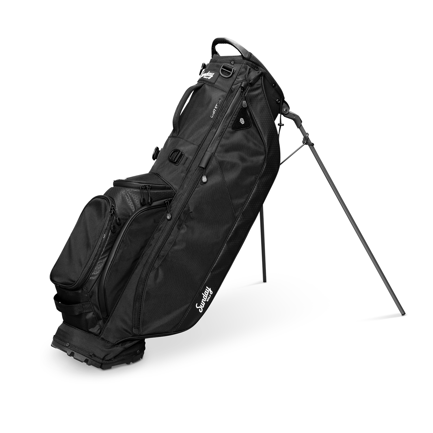 Sunday Golf Ryder Matte Black Lightweight Stand Bag - Perfect for Walking the Course & Easy Transport | Golf Accessories for Men & Women
