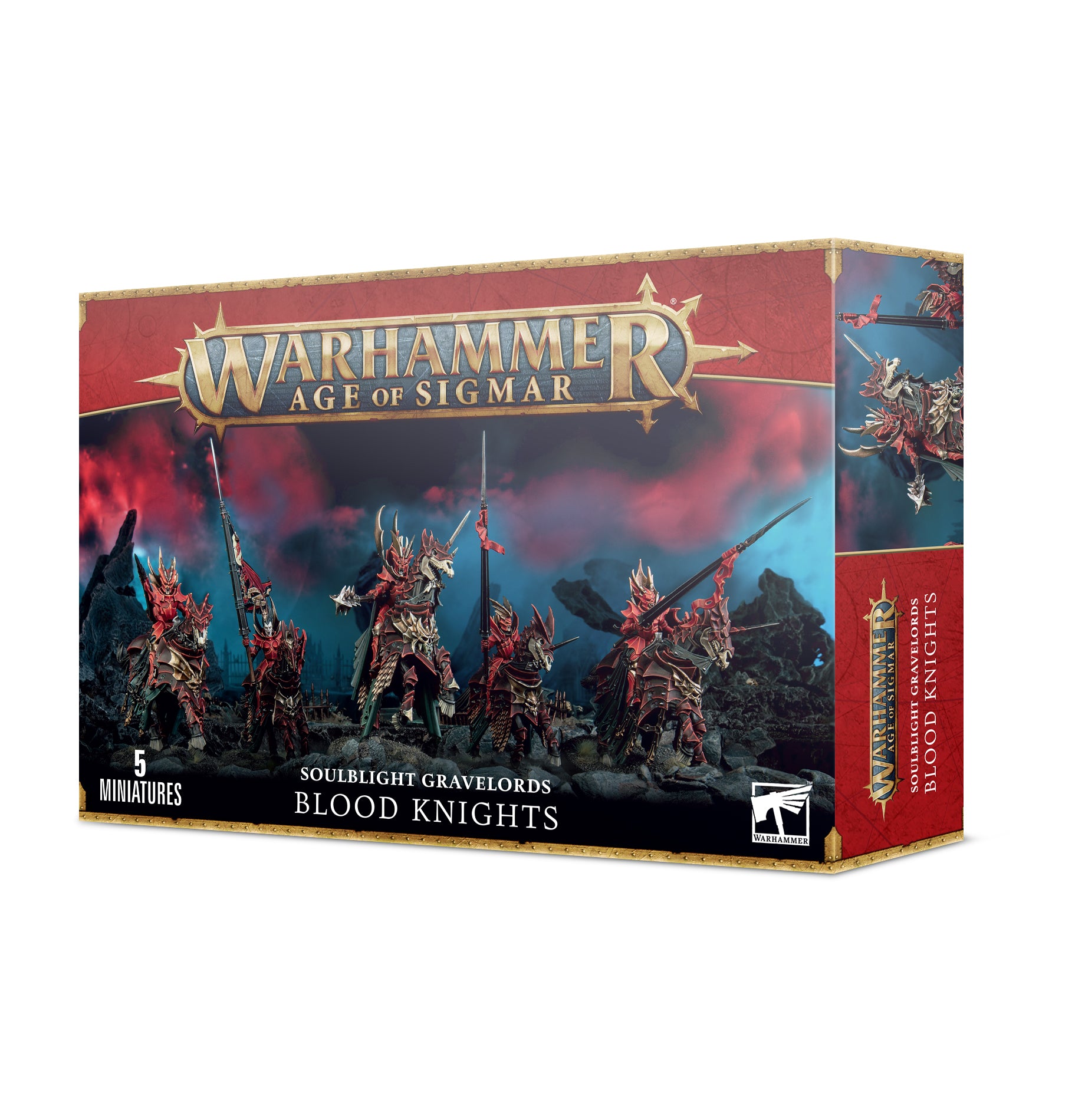 Age of Sigmar Soulblight Gravelords: Blood Knights - Vampiric Cavalry Miniatures for Warhammer Tabletop Battles & Fantasy Wargaming