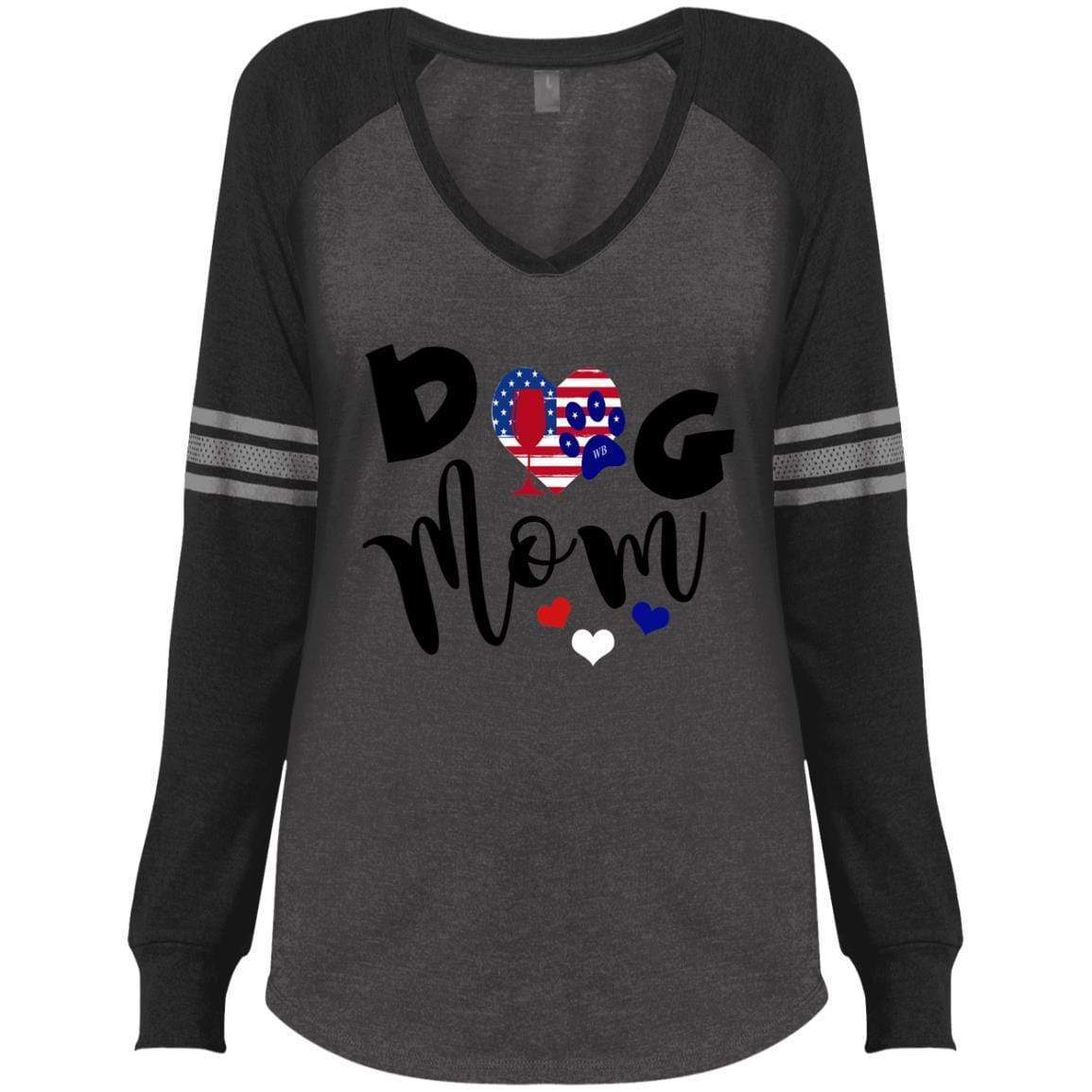 WineyBitches.Co Women's Long Sleeve V-Neck Gaming T-Shirt - Comfortable Casual Wear for Ladies Game Nights & Online Streaming