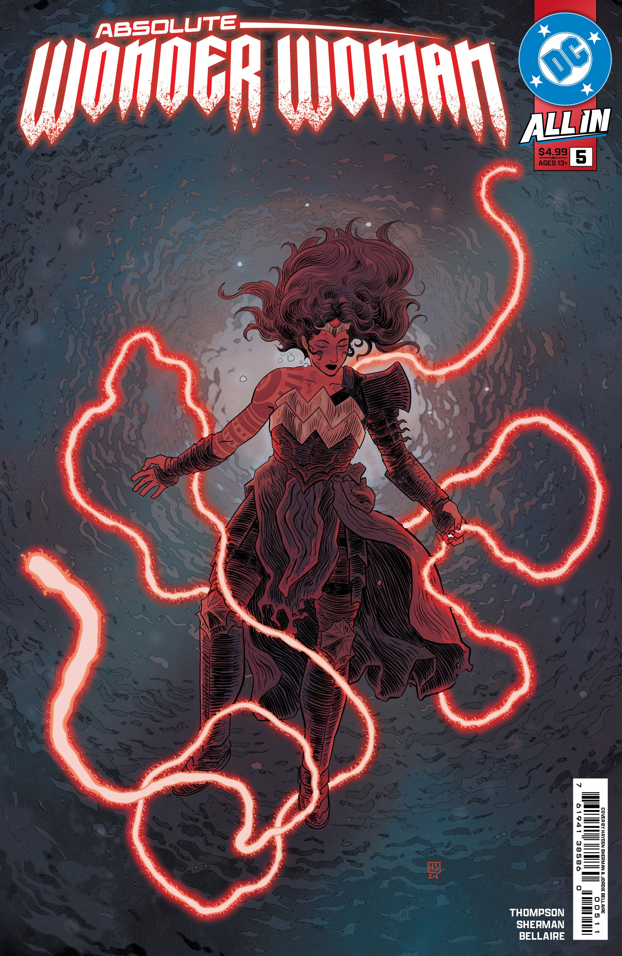 Absolute Wonder Woman #5 A1 Cover Set of 5 Variants (1:25 & 1:50) - DC Comics Limited Edition Collectibles - Perfect for Superhero Fans & Comic Book Collectors