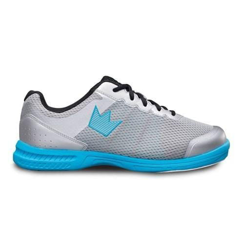Brunswick Men's Fuze Bowling Shoes - Silver/Sky Blue | Comfortable & Durable for League Play & Casual Bowling | Perfect for Bowling Enthusiasts & Professionals