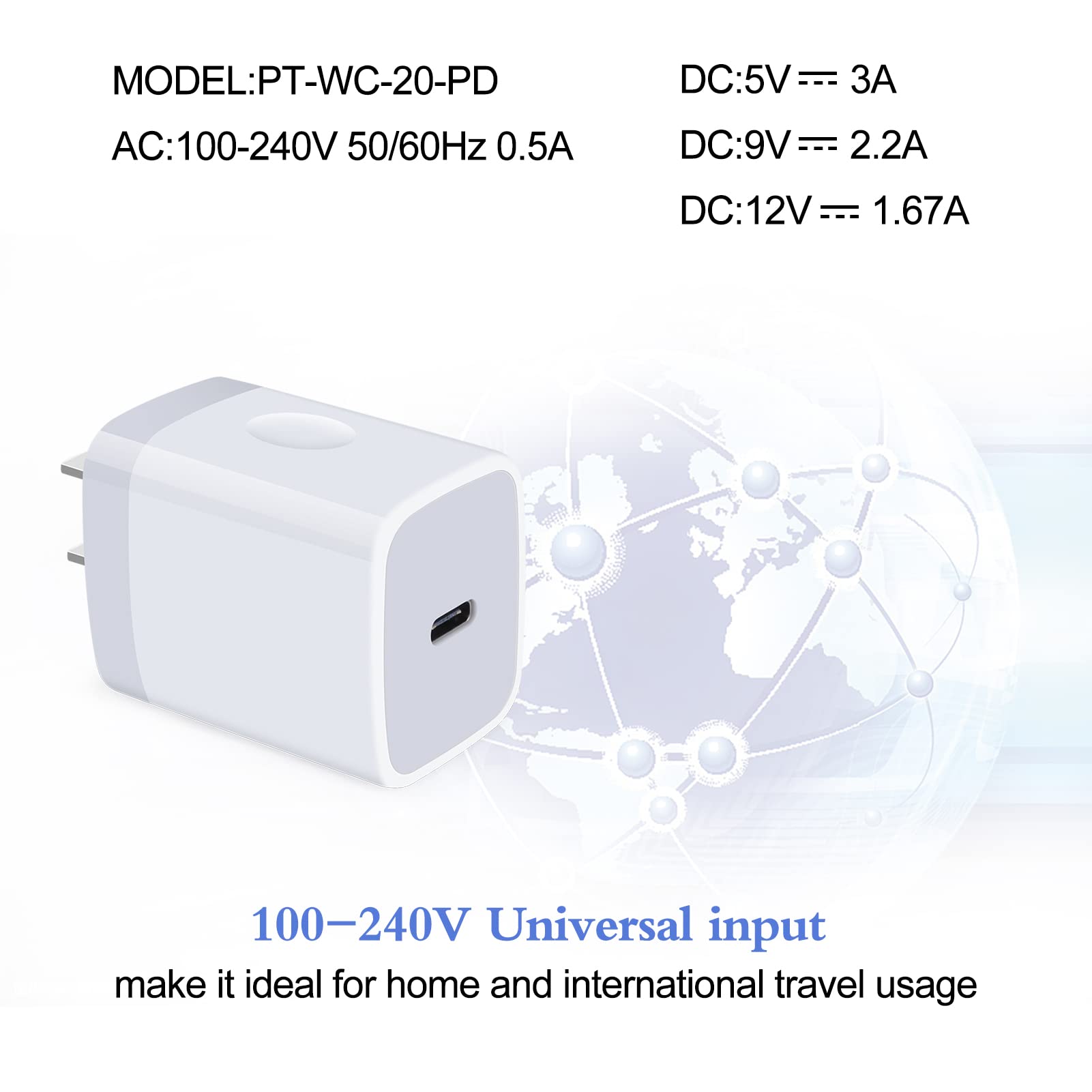 20W Samsung S25 Type C Fast Charger - PD 3.0 USB C Wall Adapter for Galaxy S25 Ultra/S24/A16/A15/A55/S23/A14, iPhone 16/15 Pro Max, Google Pixel 9 Pro XL/8a/8/7a/6 Pro - Compact Travel Charging Block for Home, Office & Car Use