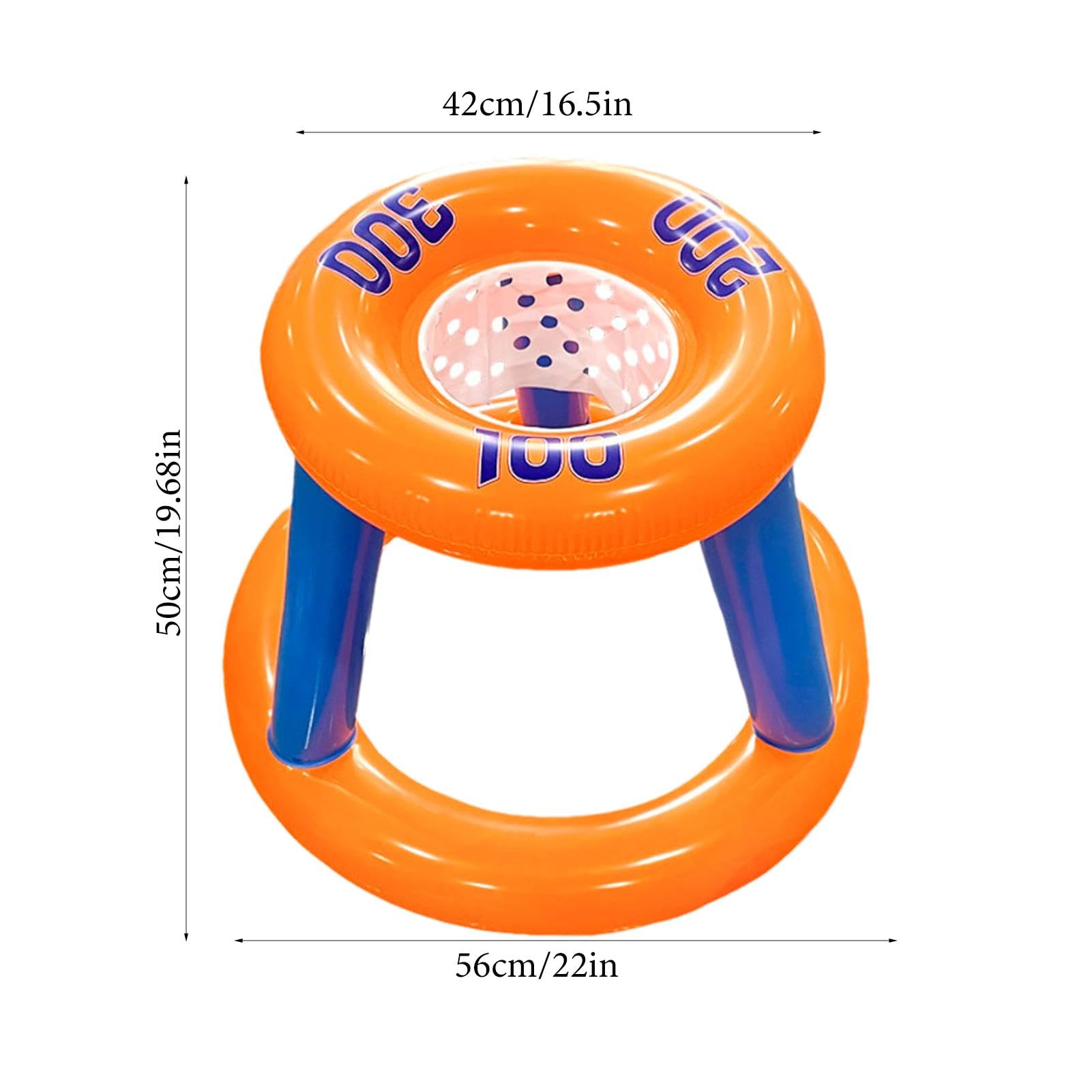 Inflatable Floating Basketball Hoop Set - Pool Basketball Toy for Adults & Kids - Summer Water Game Accessories - Fun Floating Pool Toys for Beach, Backyard & Parties