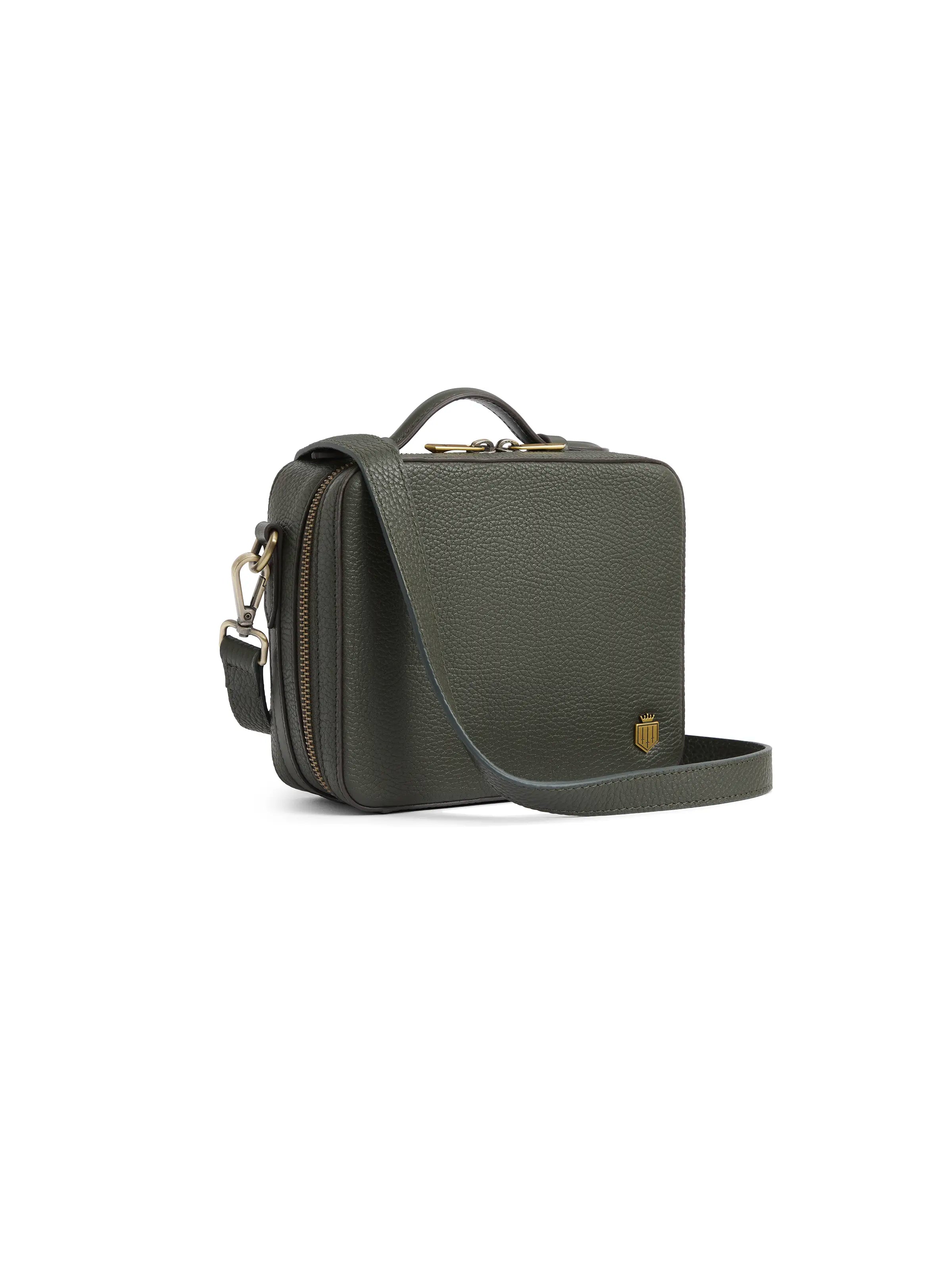 Premium Buckingham Moss Green Genuine Leather Handbag - Elegant & Durable for Work, Travel & Everyday Use