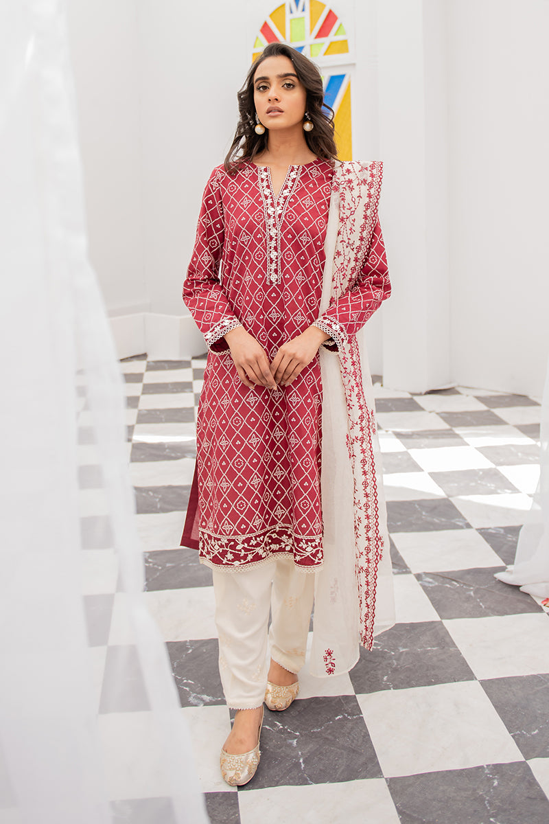 CHUNRI 2PC Women's Ethnic Outfit Set (Kurta Shirt & Dupatta Scarf) - Traditional Indian Pakistani Clothing for Festivals, Weddings & Special Occasions