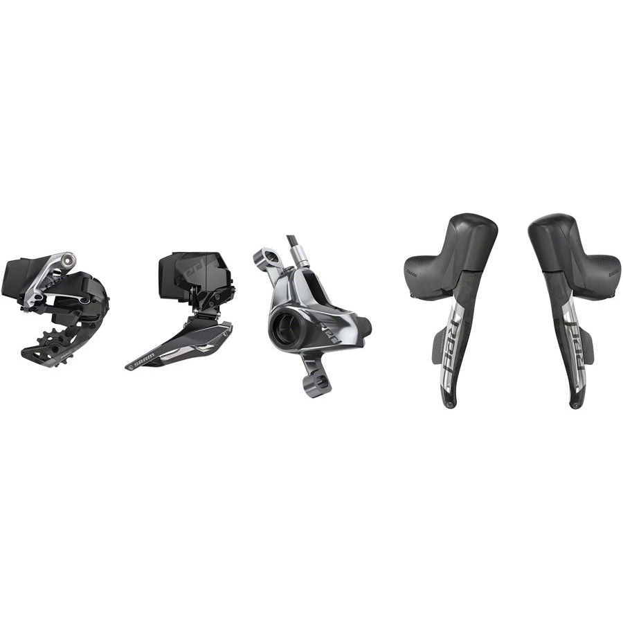 SRAM RED eTap AXS 12-Speed Electronic Road Bike Groupset - 2x Drivetrain, HRD Brake/Shift Levers, Post Mount Disc Brakes, Front & Rear Derailleurs, 6-Bolt Rotor (B1) - Perfect for Competitive Road Cycling & High-Performance Training