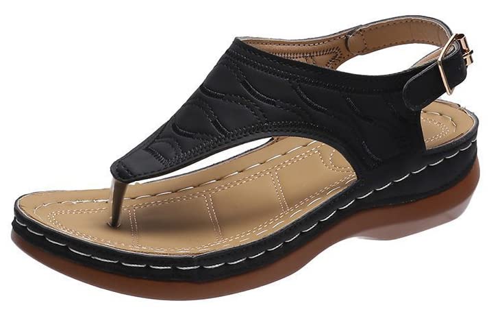 Dimleen Orthopedic Sandals for Women - Comfortable Arch Support Sandals with Cushioned Footbed - Perfect for Plantar Fasciitis, Flat Feet & All-Day Wear (Walking, Travel, Work)