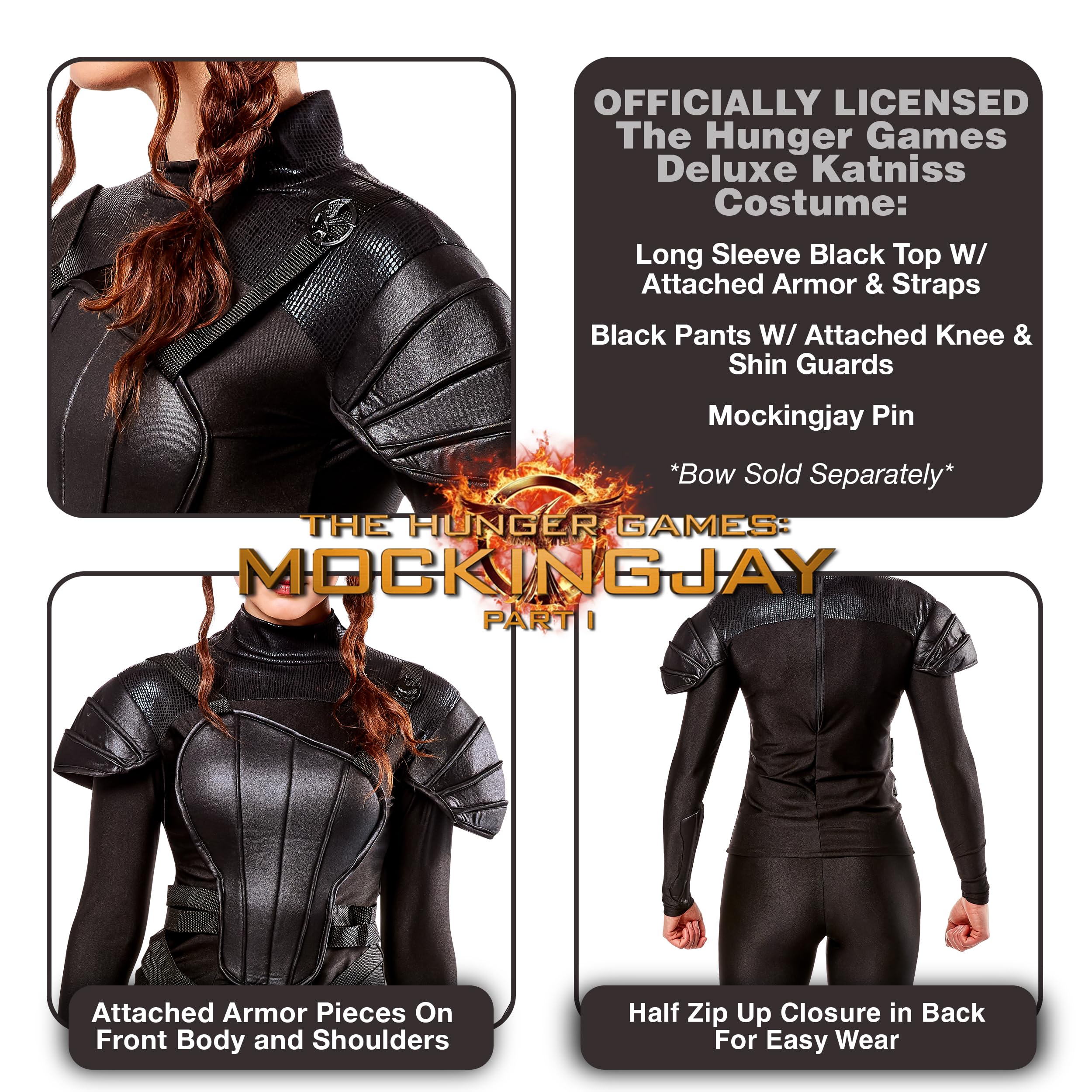 Rubie's Women's The Hunger Games Deluxe Katniss Everdeen Costume - Halloween Party, Cosplay & Movie Reenactment Outfit