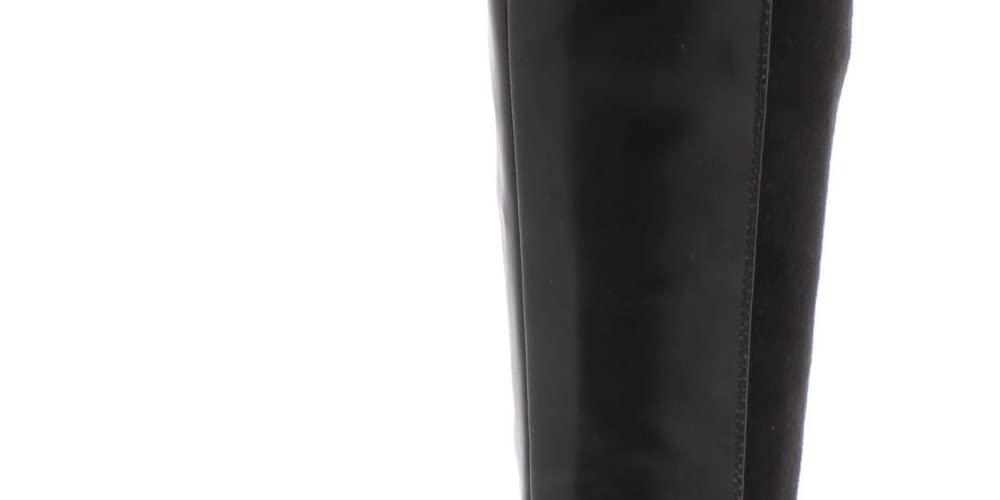 Alfani Women's Hakuu Faux Leather Knee-High Boots Wide Calf - Comfortable & Stylish Winter Boots for Casual Outfits, Office Wear & Date Nights