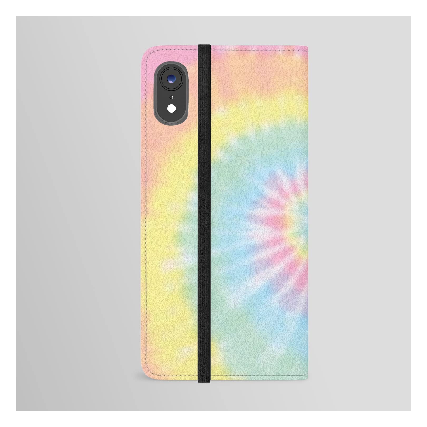 Pastel Tie Dye Phone Case for iPhone XR | Stylish Wallet Case by Kate and Company | Perfect for Everyday Use, Travel & Shopping