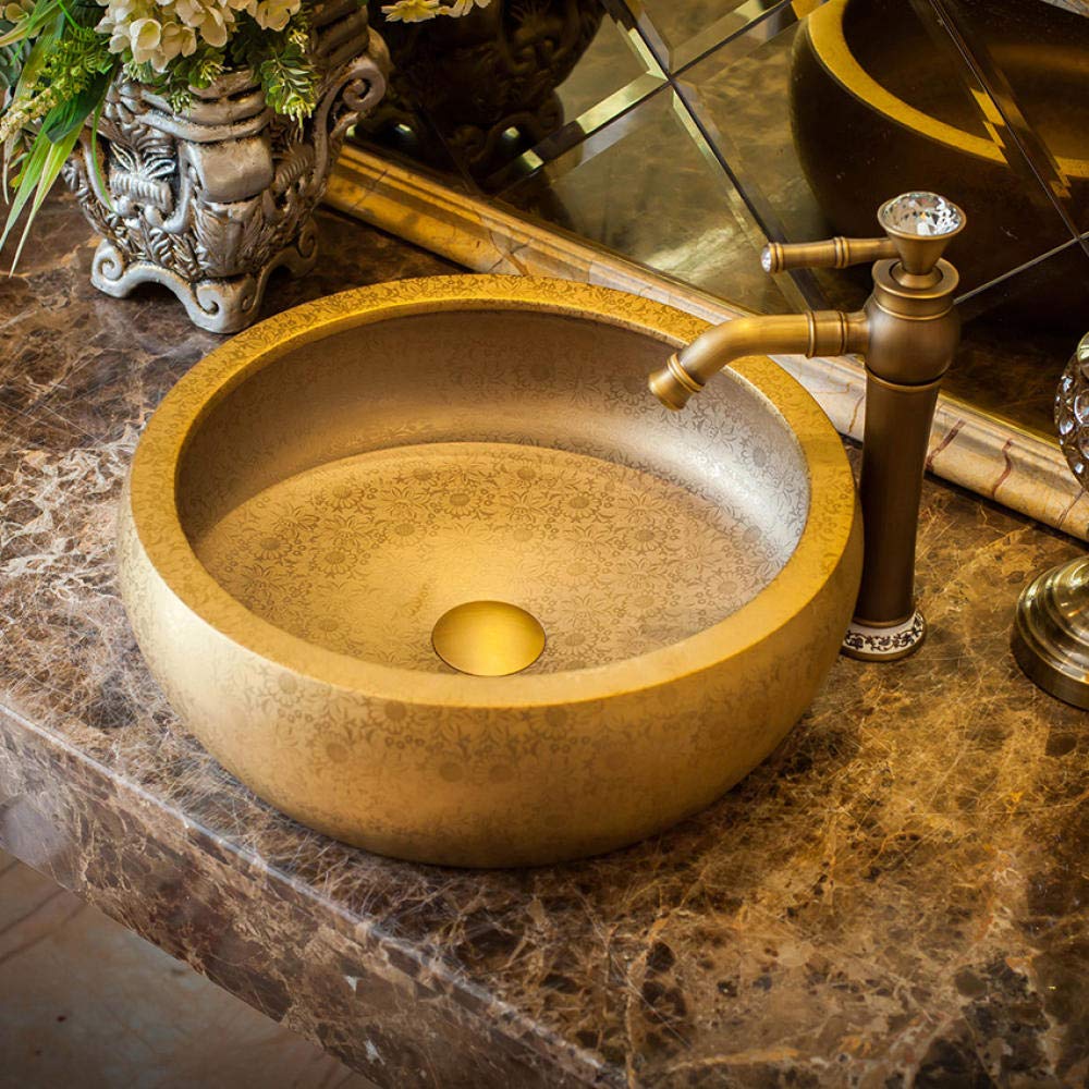 LEFEDA Modern Ceramic Vessel Sink - Countertop Bathroom Basin for Vanity, Cloakroom & Powder Room - White Art Wash Basin for Contemporary Bathroom Decor (Perfect for Spa, Hotel & Luxury Home Renovation)