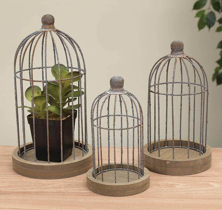 3-Piece Set of Stackable Metal Greenhouses for Indoor & Outdoor Gardening - Perfect for Seedlings, Herbs, and Small Plants