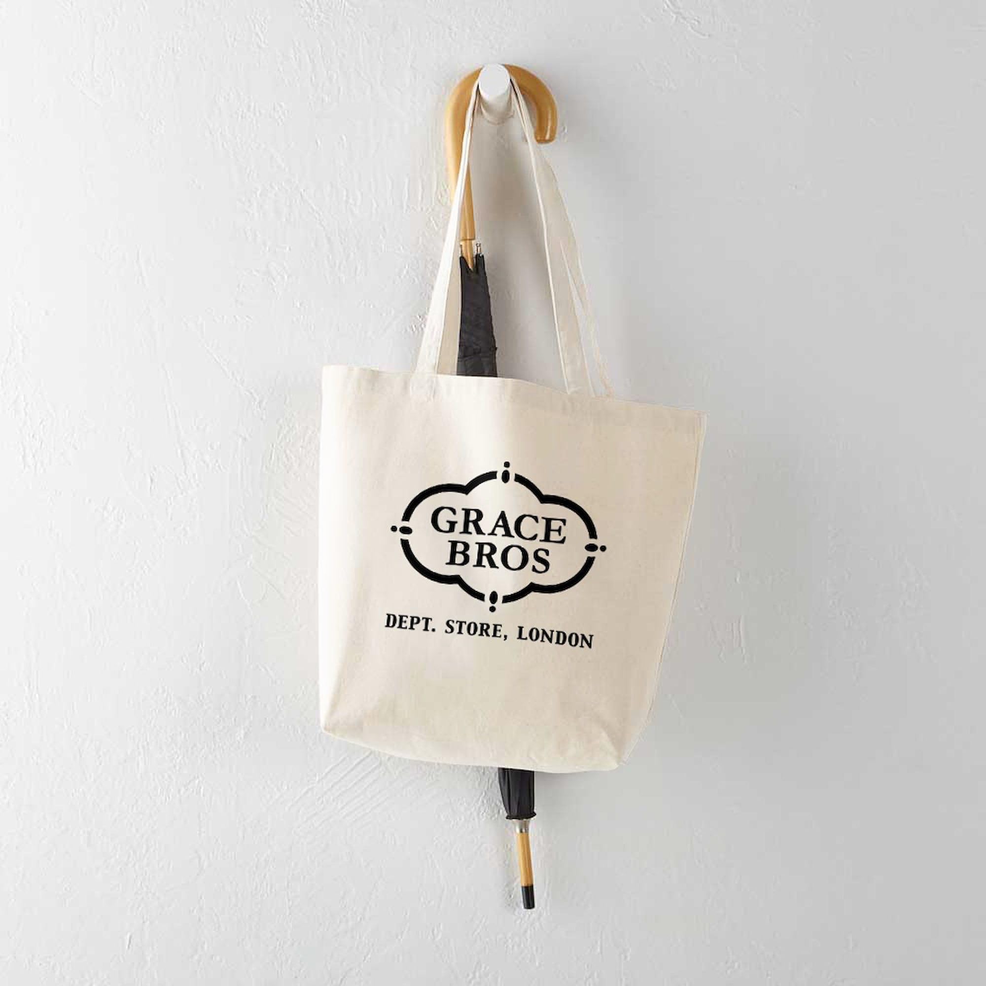 Grace Brothers Natural Canvas Tote Bag - Eco-Friendly Reusable Shopping Bag for Groceries, Beach, Work & Daily Use