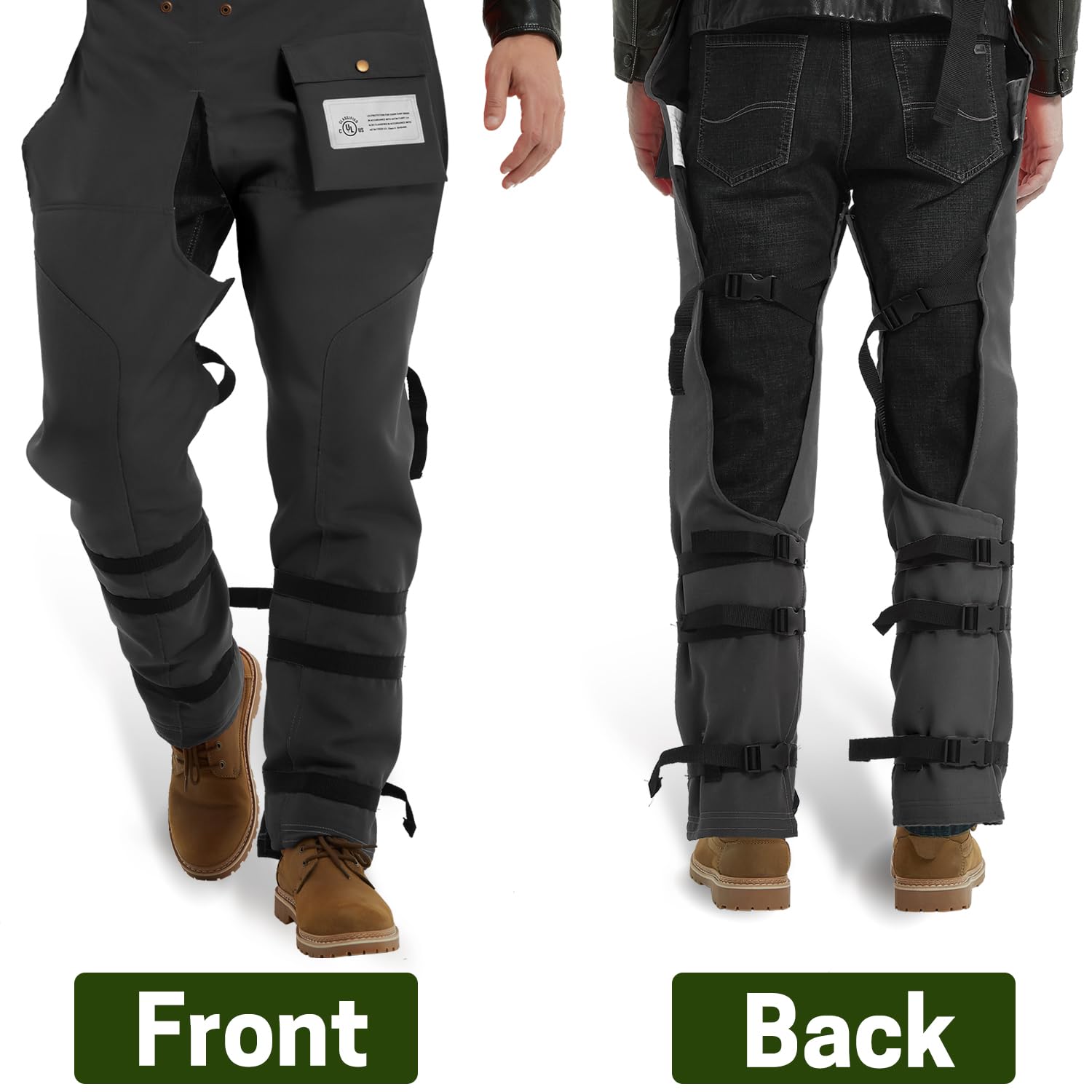 Professional Chainsaw Bag & Class A Chainsaw Chaps Set - Durable Protection Gear for Tree Cutting, Woodworking & Forestry Work