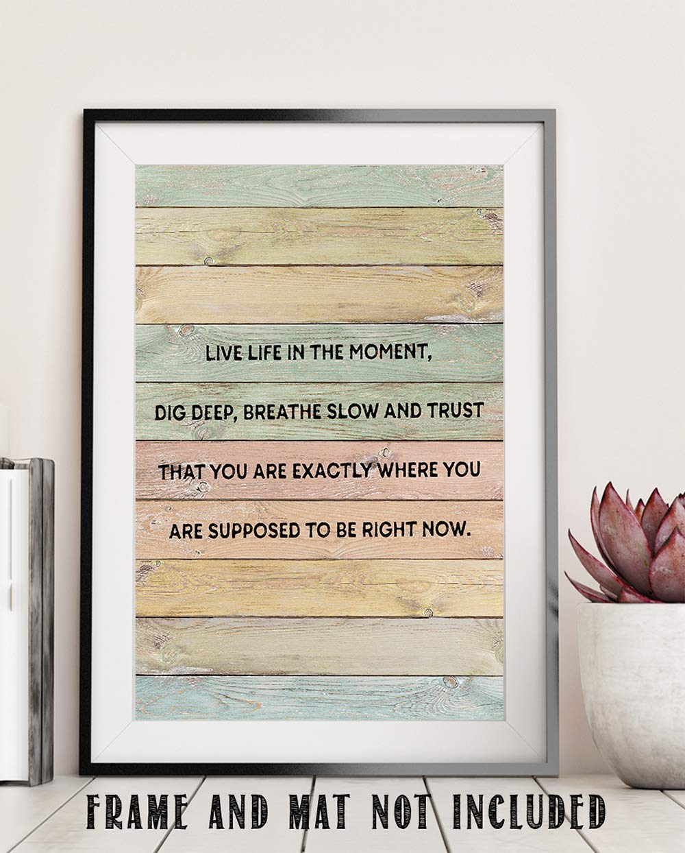 Inspiring Quotes Wall Art - Zen Decor for Home & Office, 11x14 Unframed Print