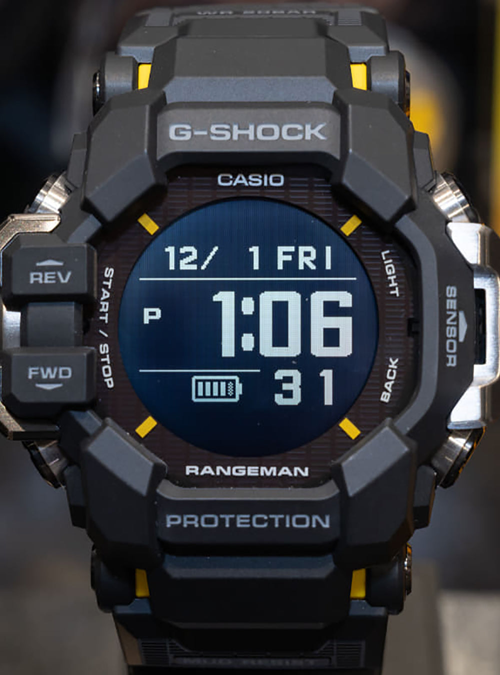 CASIO G-Shock Master of G Rangeman GPR-H1000 JDM Solar-Powered Digital Watch for Outdoor Adventures, Hiking & Military Use