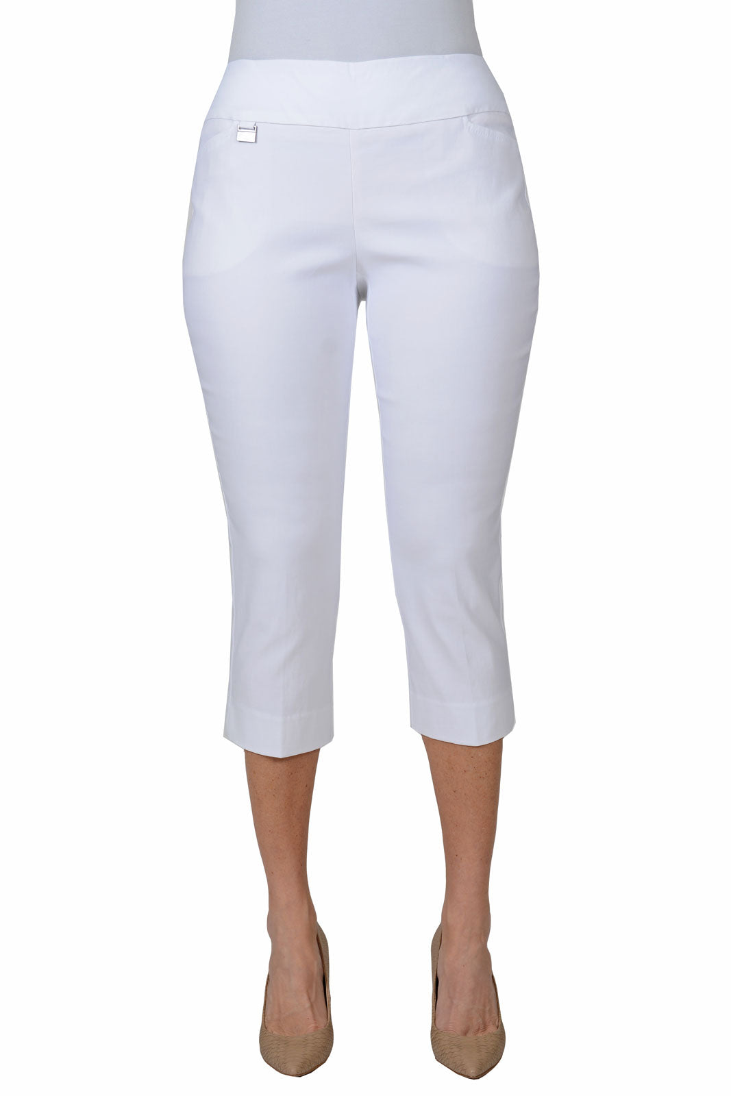Lisette L Montreal Slim Capri Pants with Pockets - Women's Stretch Ankle Pants for Work, Travel & Casual Wear