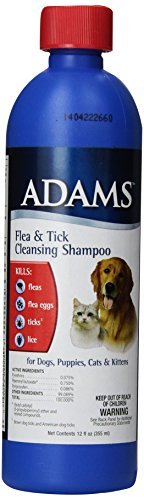 Adams Flea & Tick Shampoo for Dogs & Cats of All Ages - 12 oz | Gentle Pet Shampoo for Flea Treatment & Prevention | Perfect for Bath Time & Pest Control