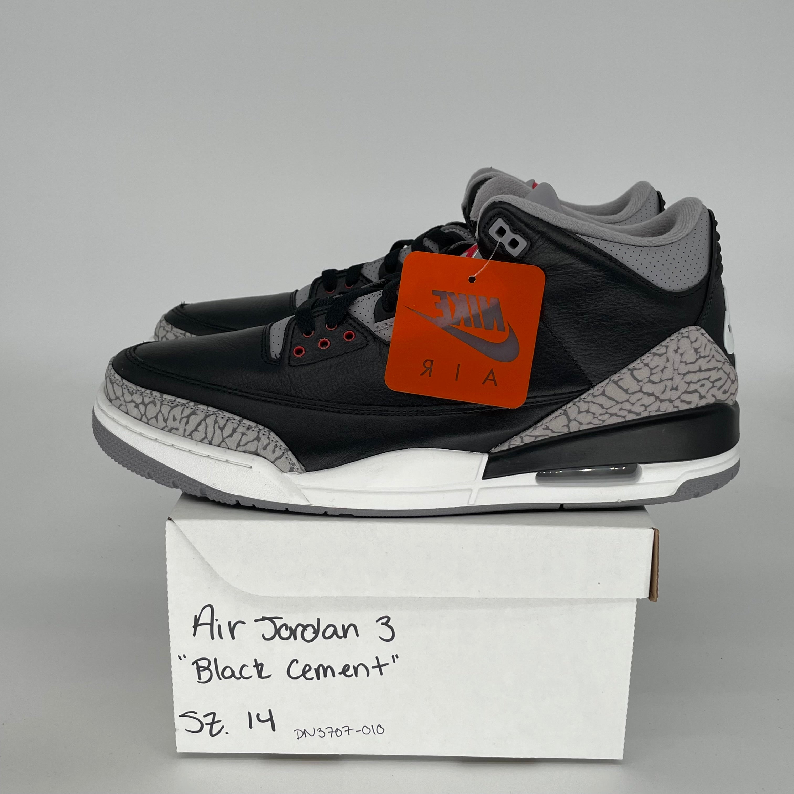 AIR JORDAN 3 Retro Black Cement Men's Basketball Shoes Size 14 - DN3707-010 | Authentic Nike Sneakers for Casual Wear & Street Style
