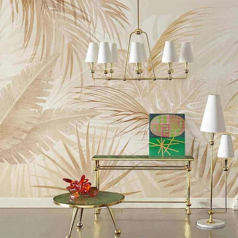 Premium Coconut Tree Leaf Wallpaper Mural - Tropical Nature-Inspired Wall Décor for Living Room, Bedroom & Office