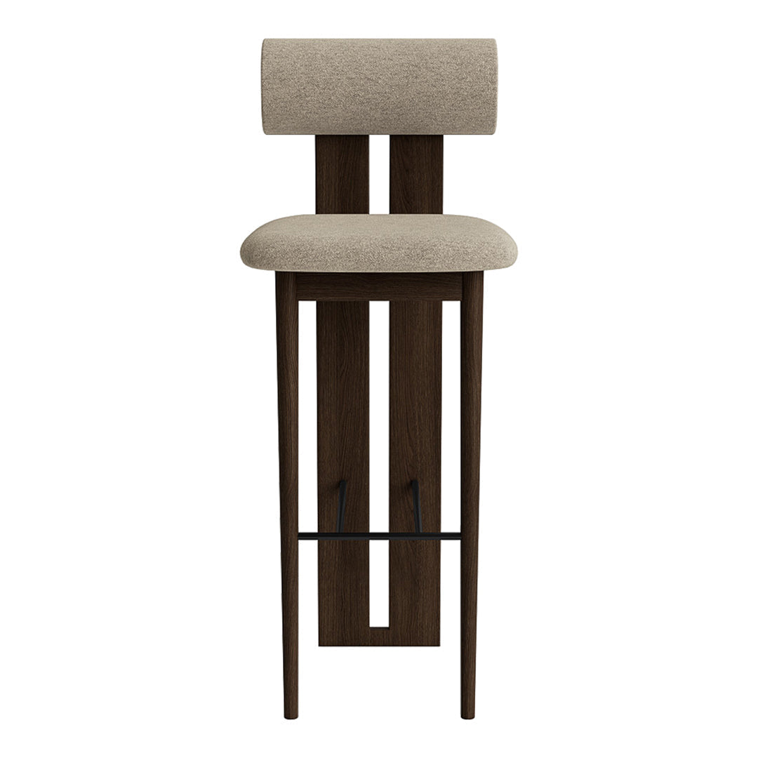 Hansen Hyldahl Hippo Bar Chair by Norr11 - Modern Scandinavian Stool for Kitchen, Dining & Lounge - High-Quality Wooden Bar Stool for Home & Commercial Use