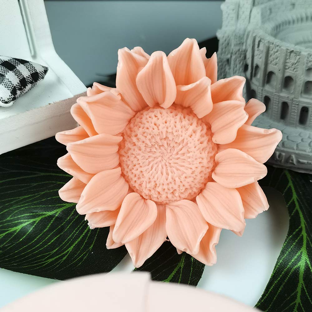 HC0284 PRZY Large Sunflower Silicone Mold for Soap, Candles, Resin, Clay - DIY Floral Decor, Bouquet Making, Home & Wedding Crafts