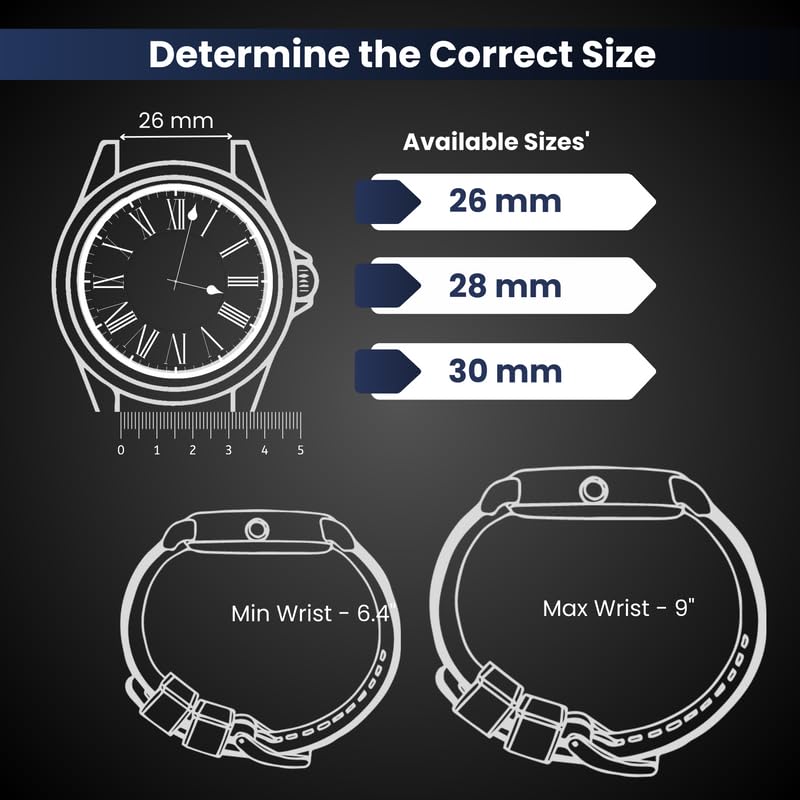 Premium Adjustable Silicone Watch Band for Women & Men - Sporty Durable Rubber Strap - Waterproof Replacement for Smart & Regular Watches - Ideal for Running, Swimming & Outdoor Activities
