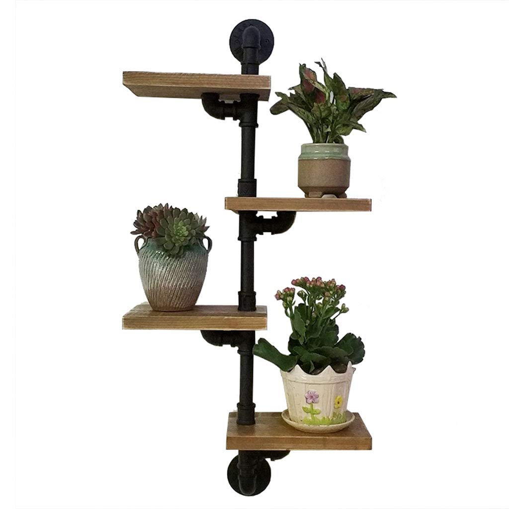 Vintage Wooden Floating Shelves for Wall - Decorative Hanging Display Shelf Unit - Home Storage Organizer for Living Room, Bedroom, Kitchen - Black Wall Decor & Storage Accessories - Perfect for Displaying Photos, Plants, and Decorative Items