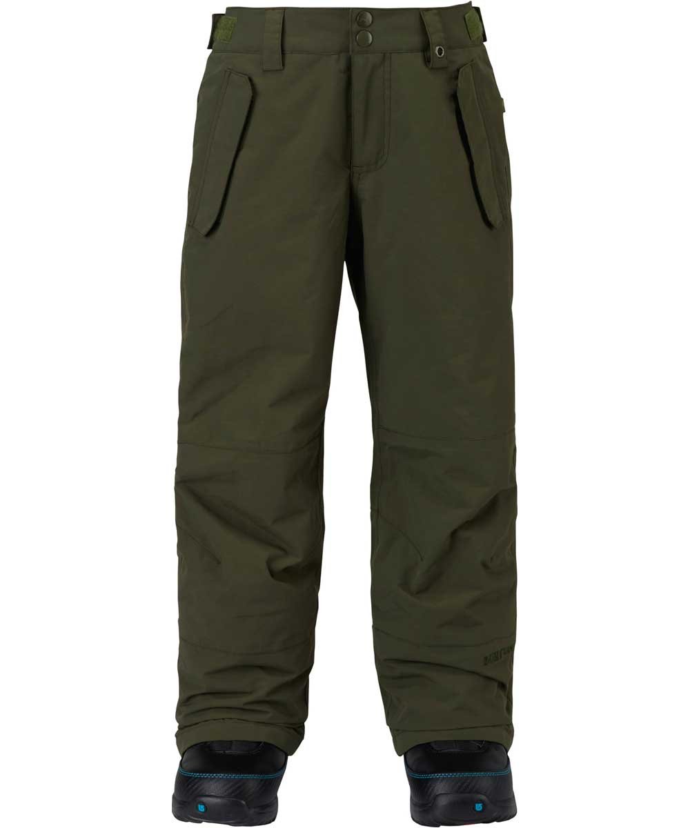 Burton Kids Boys' Parkway Snow Pants - Waterproof Winter Ski Pants for Boys, Insulated Snowboard Pants, Forest Night Green, Size Small - Perfect for Skiing, Snowboarding & Outdoor Winter Activities