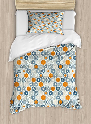 Navy Blue Orange Beige